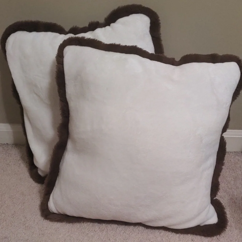 Set of TWO Plush Throw Pillows